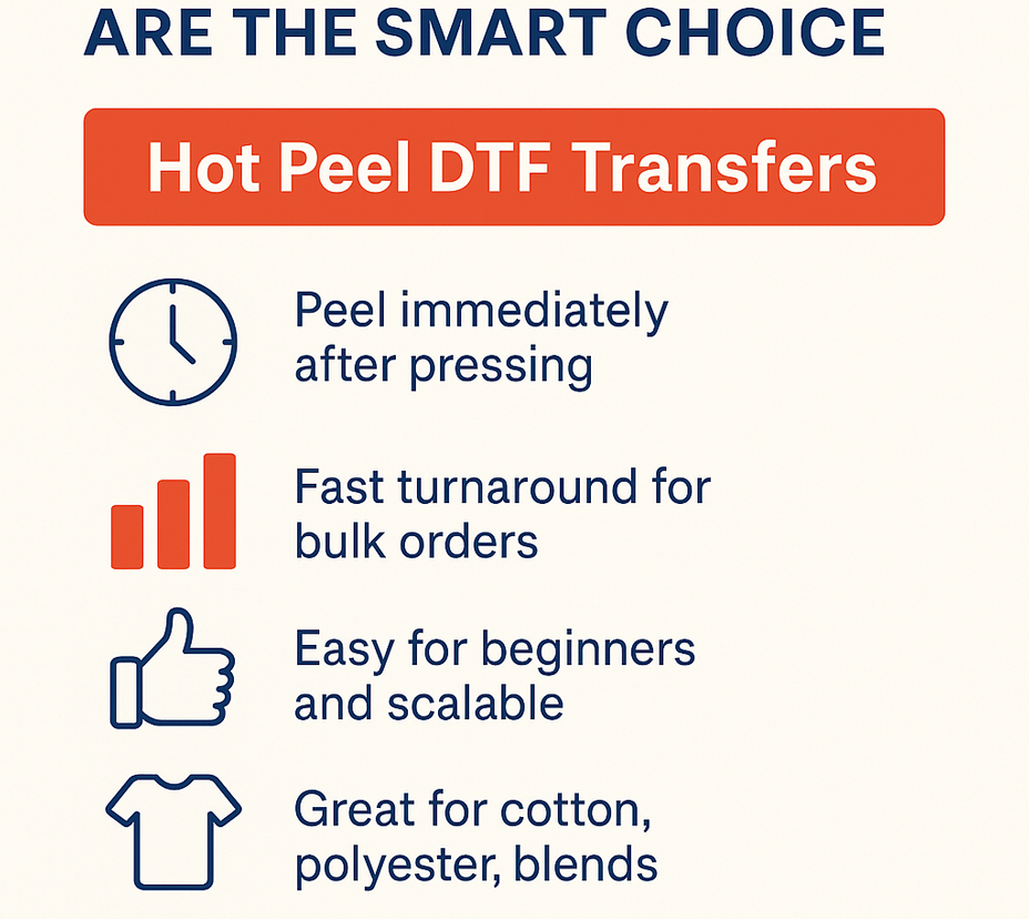 Why Hot Peel DTF Transfers Are the Smart Choice for Fast, High-Quality Printing