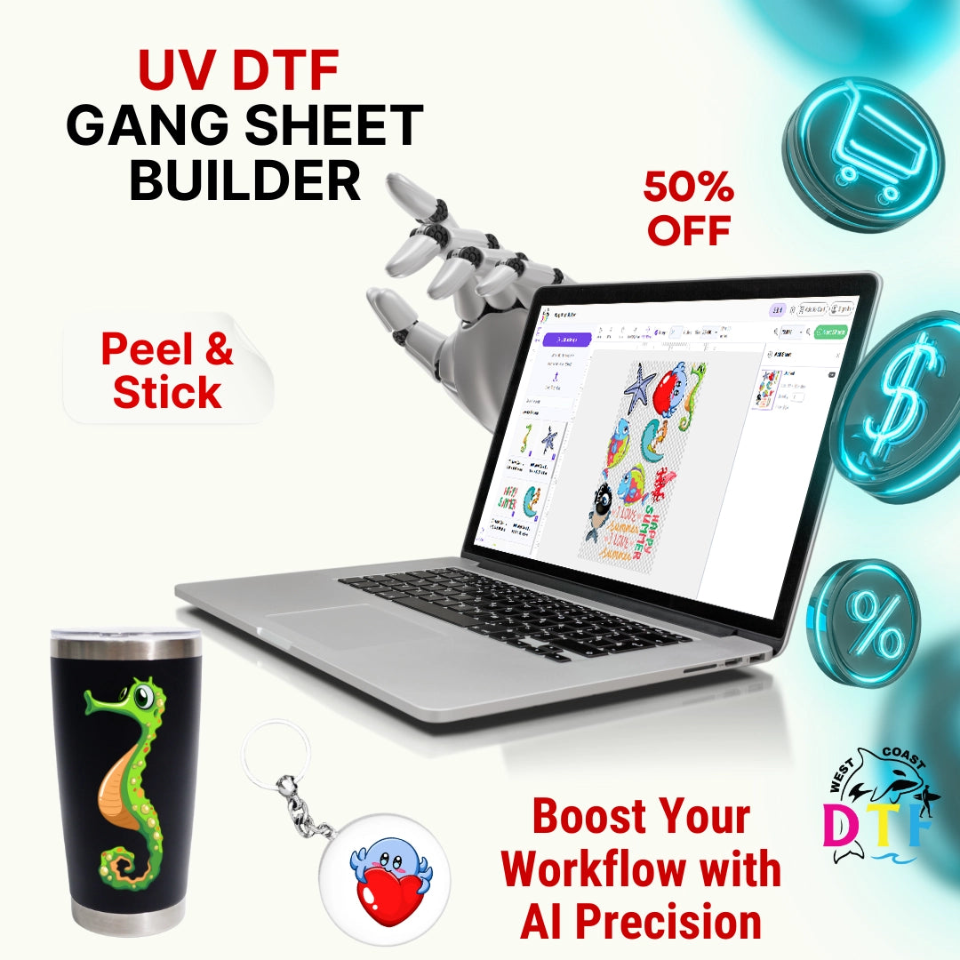 UV DTF Sticker Gang Sheet Builder