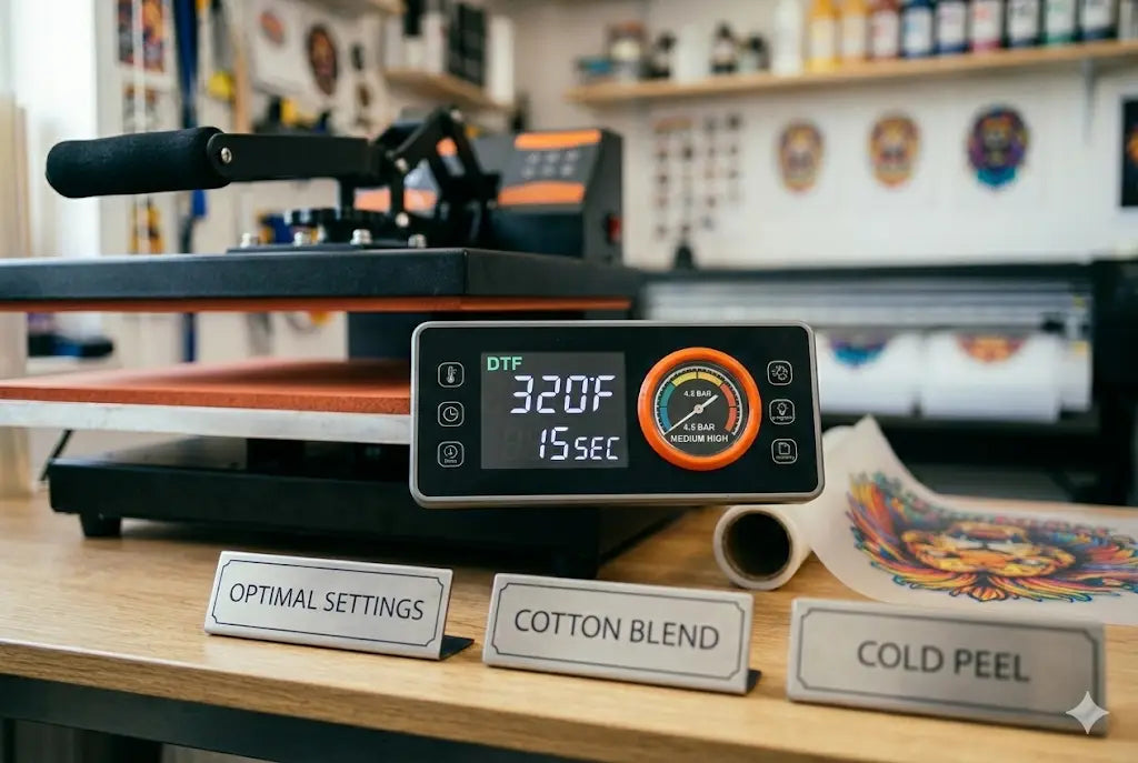 Best Heat Press Settings for DTF Transfers