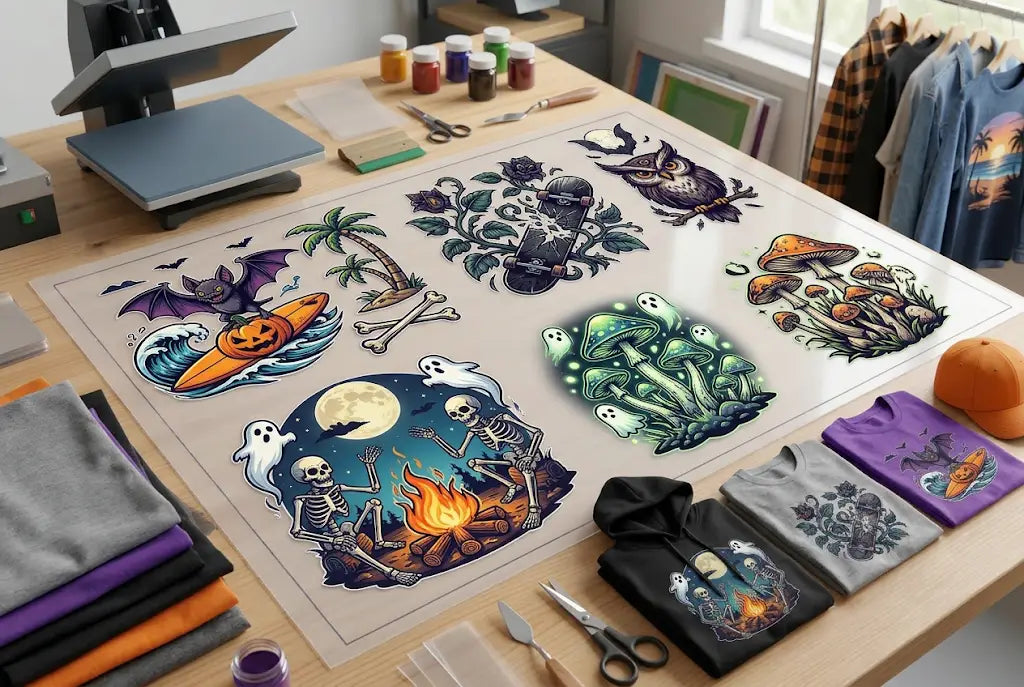How West Coast Apparel Brands Can Plan a Halloween Shirt Collection Using Multiple Transfer Designs
