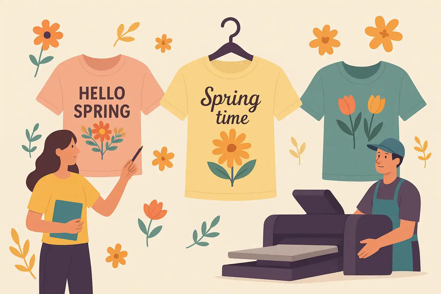 Spring T-Shirt Design Ideas Using DTF Printing